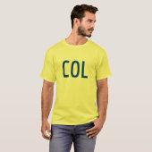 T-shirt Colombie Trois parties Combo Design - Drapeau colo (Devant entier)