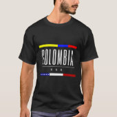T-shirt Colombie Usa Drapeau Amitié Né Cadeau Famille (Devant)