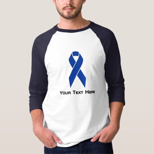 T-shirt Colon Cancer Awareness Blue Ribbon (Devant)