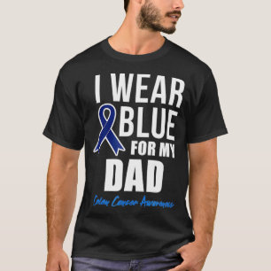 T-shirt Colon Cancer Je porte le bleu pour les femmes de m