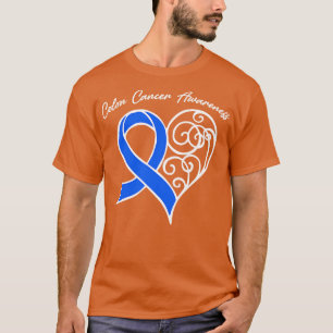 T-shirt Colon Cancer Sensibilisation Coeur Ruban Cadeau Va