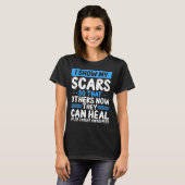 T-shirt Colon Cancer Sensibilisation Montrer mes cicatrice (Devant entier)