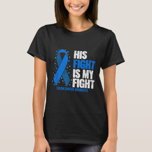 T-shirt Colon Cancer Son combat est mon combat Colon Cance