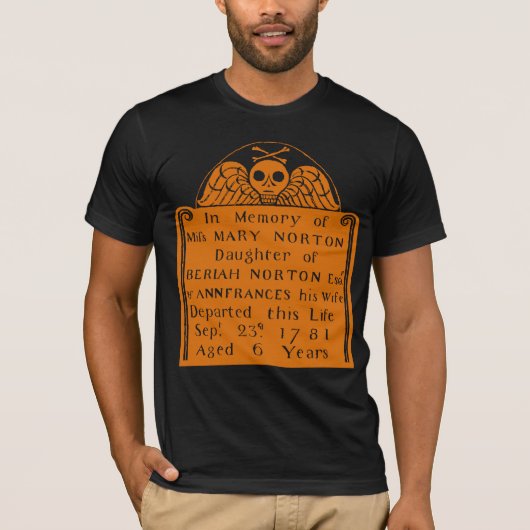 T-shirt Coloniale American Tombstone Crull Angel Bones (Devant)