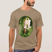 T-shirt Colonne Blanche Fleur Et Abeille Bumble (Devant)