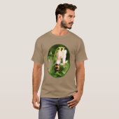 T-shirt Colonne Blanche Fleur Et Abeille Bumble (Devant entier)