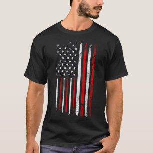 T-shirt Colonnes de tambour sur un drapeau américain vint