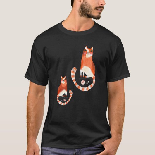 T-shirt Color Me s Two Orange Cats (Devant)
