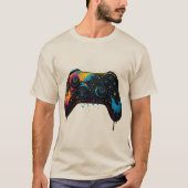 T-shirt Color Splash Game Controller Sticker  (Devant)