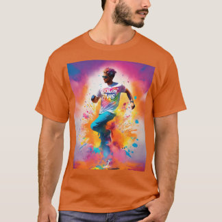 T-shirt Color Vibes Run – Splash of Life Graphic Tee"