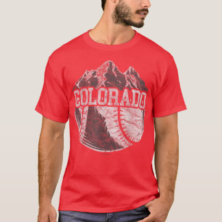 T-shirt Colorado Baseball Fan Tee Vintage Rocky Mountains