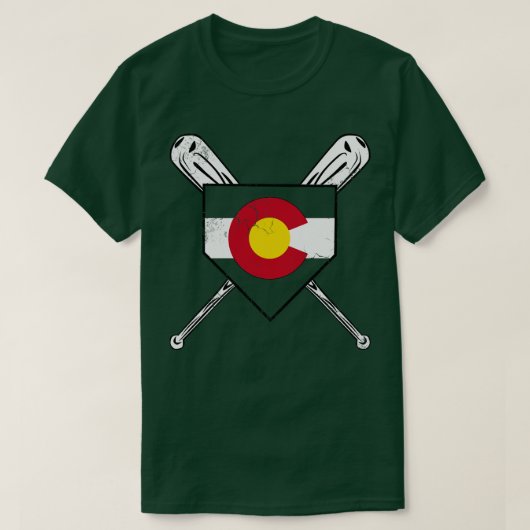 T-shirt Colorado Baseball Home Plate (Design devant)