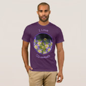 T-shirt Colorado Blue Columbine Peinture - Art original (Devant entier)