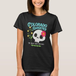 T-shirt Colorado Co État rebelle Gardener mignon Crâne F