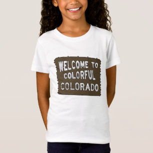 T-Shirt Colorado coloré signe de bienvenue filles tee
