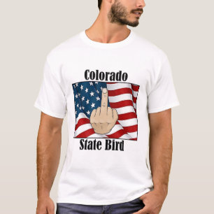T-shirt Colorado drapeau d'état de l'oiseau