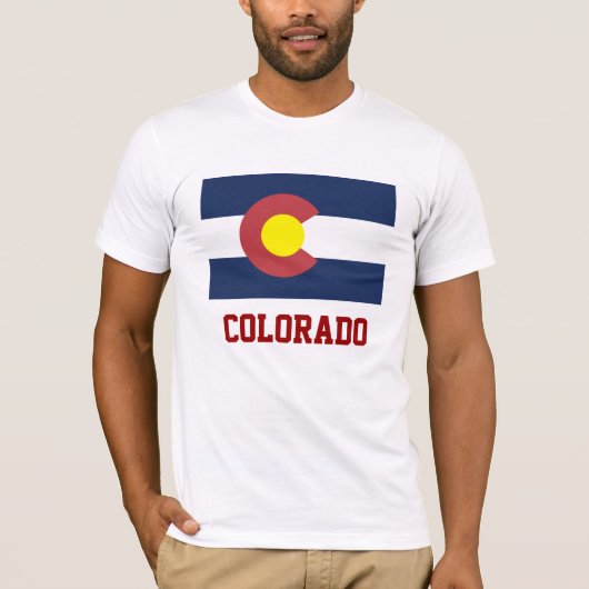 T-shirt COLORADO : Drapeau d'Etat du Colorado (Devant)