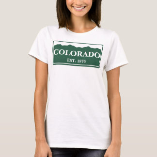 T-shirt COLORADO - EST. 1876 Plaque de licence