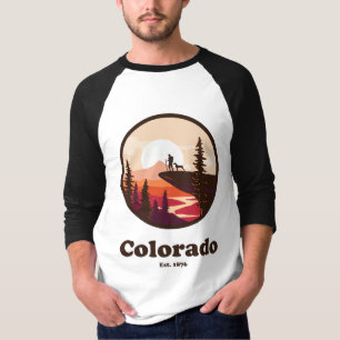 T-shirt Colorado Établie en 1876 Rétro
