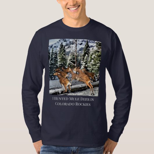T-shirt Colorado Mule Deer Chasse Mens (Devant)