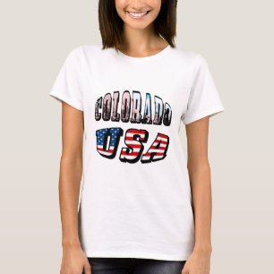 T-shirt Colorado Picture et USA Text