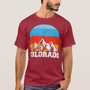 T-shirt Colorado Retro Vintage Mountain Nature Randonnée