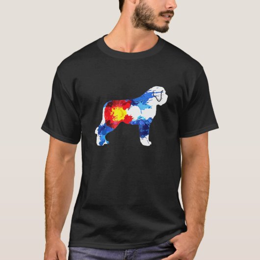 T-shirt Colorado Saint Bernard Dog Rocky Mountain (Devant)