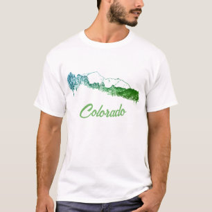 T-Shirt Colorado Silhouette de Montagne du Colorad