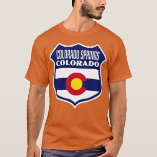 T-shirt Colorado Springs Colorado Retro Pavillon bleu