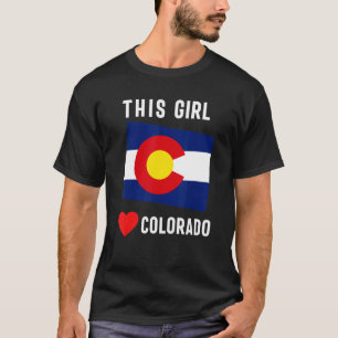 T-shirt Colorado State Denver Flag Souvenir Mountain Vinta
