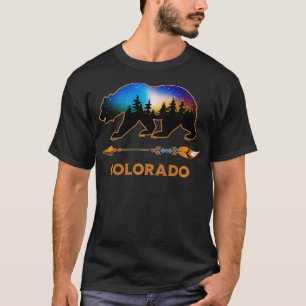 T-shirt Colorado USA Black Bear Randonnées Trails Camping