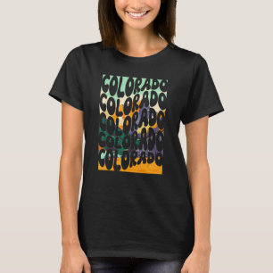 T-shirt Colorado Vintage Retro Mountains Lac Souvenir Sta