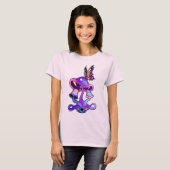 T-shirt Colorant affamé T de cravate de champignon (Devant entier)