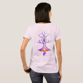T-shirt Colorant affamé T de cravate de champignon (Dos entier)
