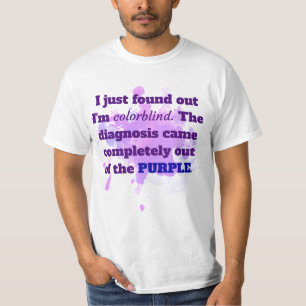 T-shirt Colorblind Funny Joke Shirt Purple Blue