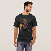 T-shirt Colorbloc de guerrier lunaire (Devant entier)