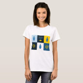 T-shirt colorblock hébreu hanoukka (Devant entier)