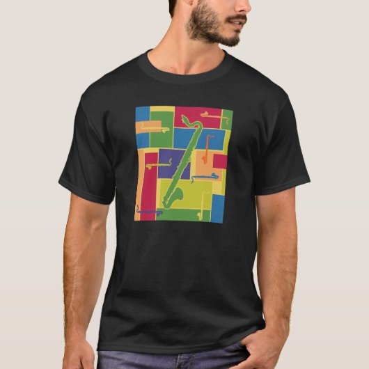 T-Shirt Colorblocks foncé (Devant)