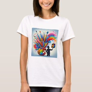 T-shirt coloré arc-en-ciel