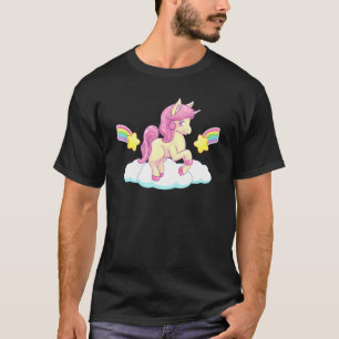 T-shirt Coloré arc-en-ciel Unicorn mignon Chevaux magiques