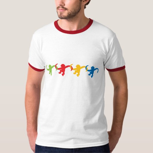 T-shirt Coloré - baril complètement de singes (Devant)