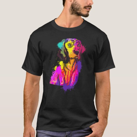 T-shirt Coloré Bavarois Hound Chien race (Devant)