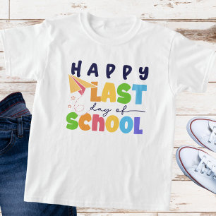 T-shirt Coloré "Bonne Dernière journée d'école" Enfant