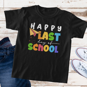 T-shirt Coloré "Bonne Dernière journée d'école" Enfant