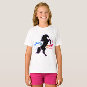 T-Shirt Coloré Cheval Elevage Girls (Devant entier)