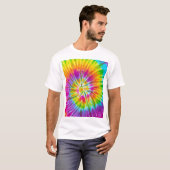 T-shirt Coloré Cravate-Dye -Dye Abstrait. (Devant entier)