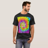T-shirt Coloré Cravate-Dye -Dye Abstrait. (Devant entier)