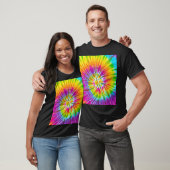 T-shirt Coloré Cravate-Dye -Dye Abstrait. (Unisexe)