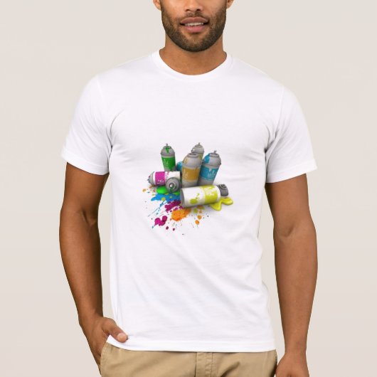 T-shirt coloré de boîtes (Devant)