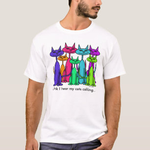 T-shirt coloré de chats